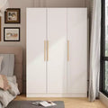Famapy 3 Door Wardrobe Clothes Organiser Wooden Handle Wardrobe