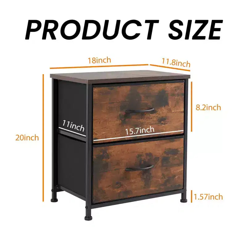 Modern 7-Drawer Dresser: Metal and Wood Design