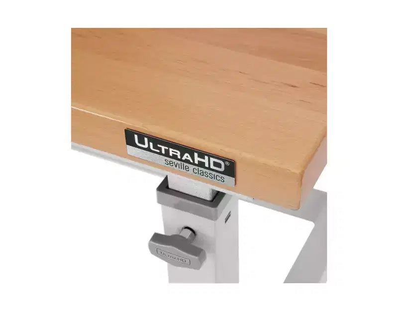 Heavy Duty Height Adjustable Workbench Table Wood Top, 48 W x 24 D x 28 to 42 H