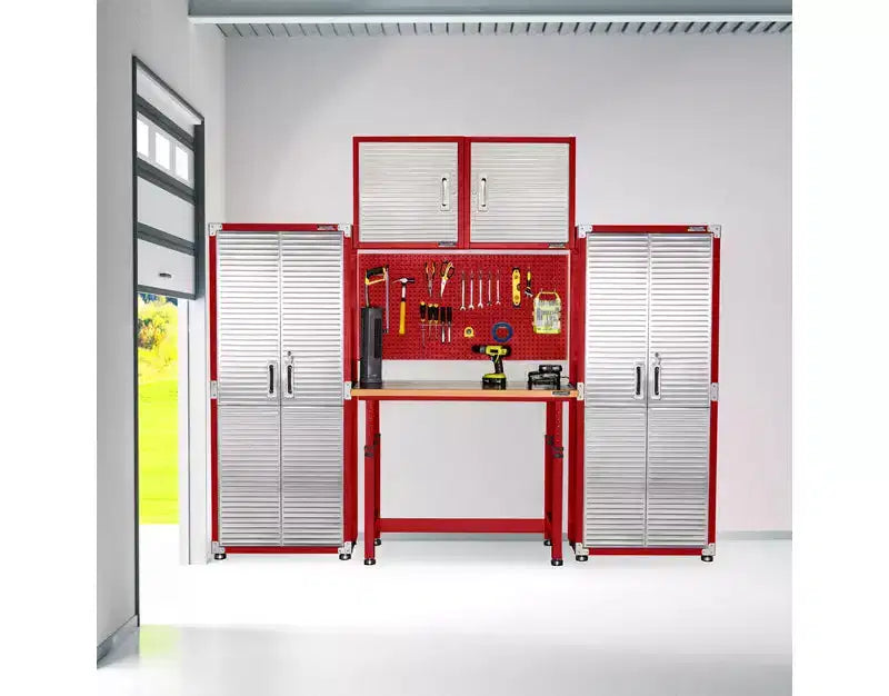 Heavy Duty Height Adjustable Workbench Table Wood Top, 48 W x 24 D x 28 to 42 H