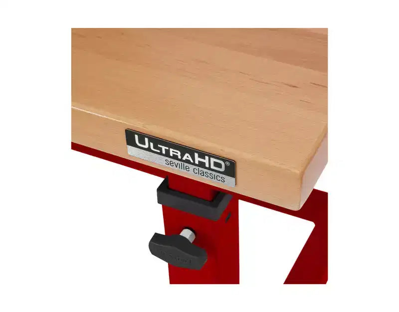 Heavy Duty Height Adjustable Workbench Table Wood Top, 48 W x 24 D x 28 to 42 H