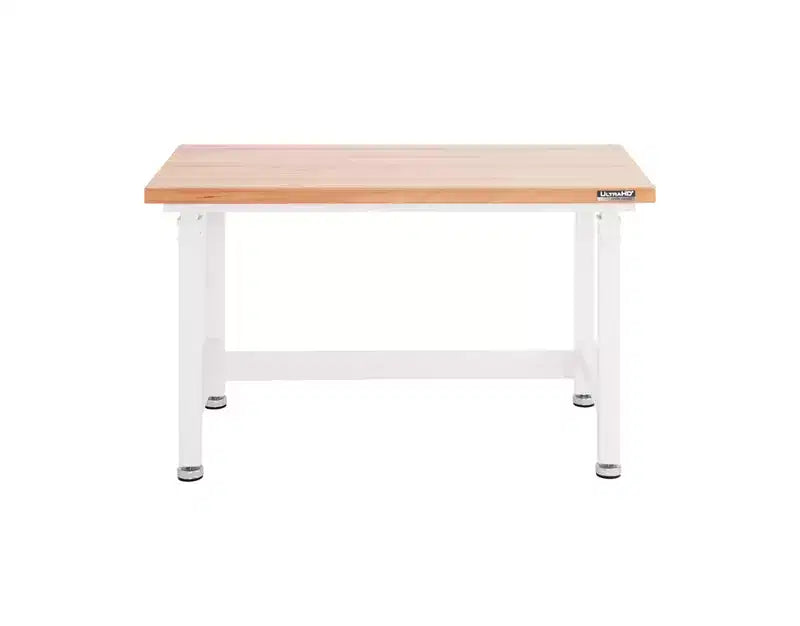 Heavy Duty Height Adjustable Workbench Table Wood Top, 48 W x 24 D x 28 to 42 H