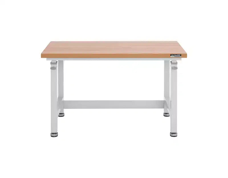 Heavy Duty Height Adjustable Workbench Table Wood Top, 48 W x 24 D x 28 to 42 H