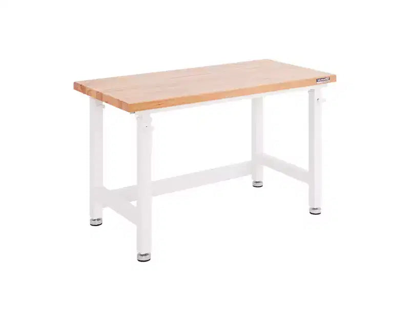 Heavy Duty Height Adjustable Workbench Table Wood Top, 48 W x 24 D x 28 to 42 H