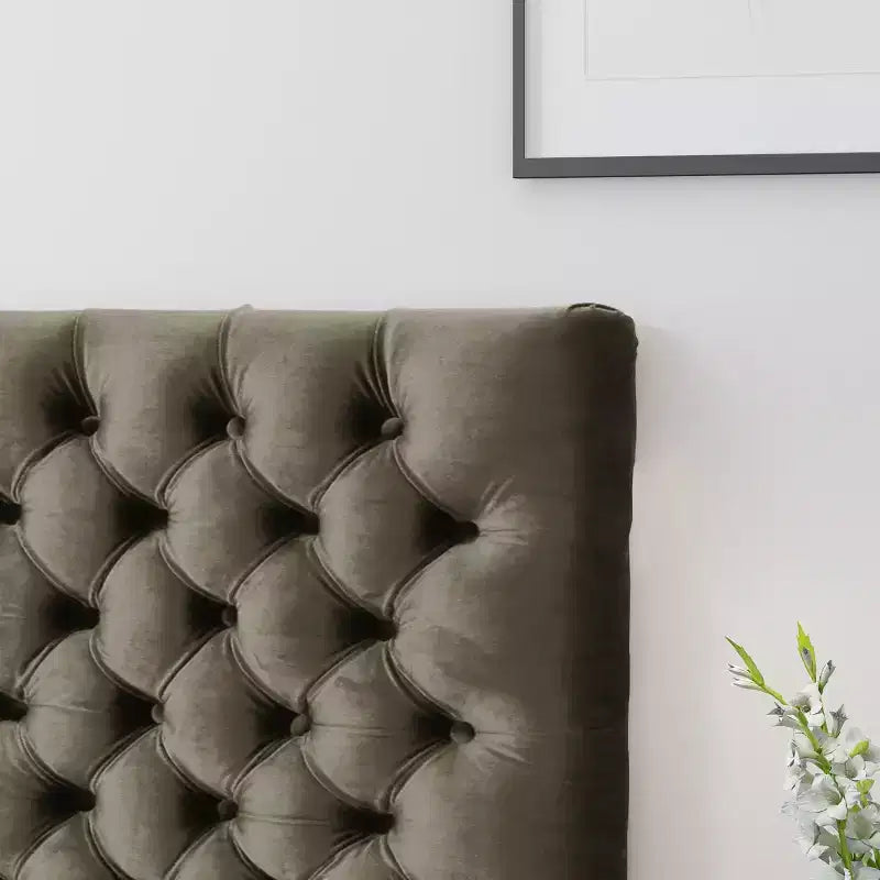 Contemporary Tufted Adjustable Upholstered Queen Headboard