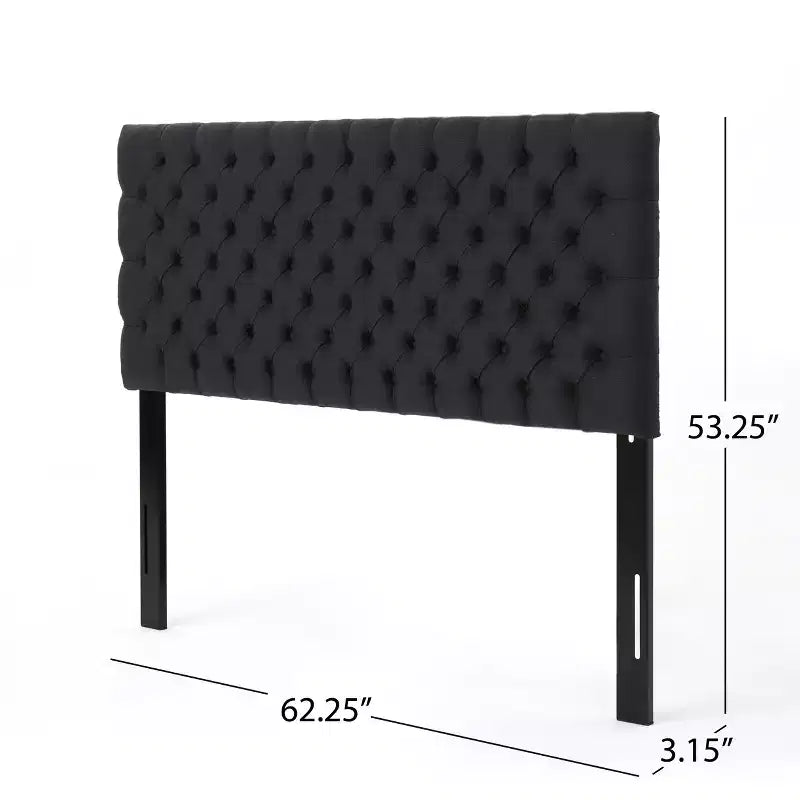 Contemporary Tufted Adjustable Upholstered Queen Headboard