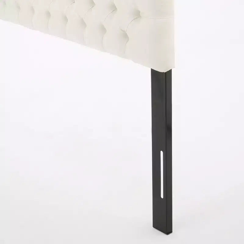 Contemporary Tufted Adjustable Upholstered Queen Headboard
