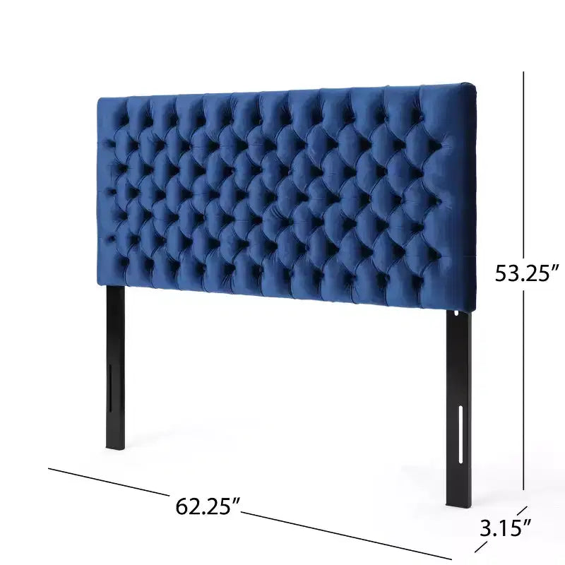 Contemporary Tufted Adjustable Upholstered Queen Headboard