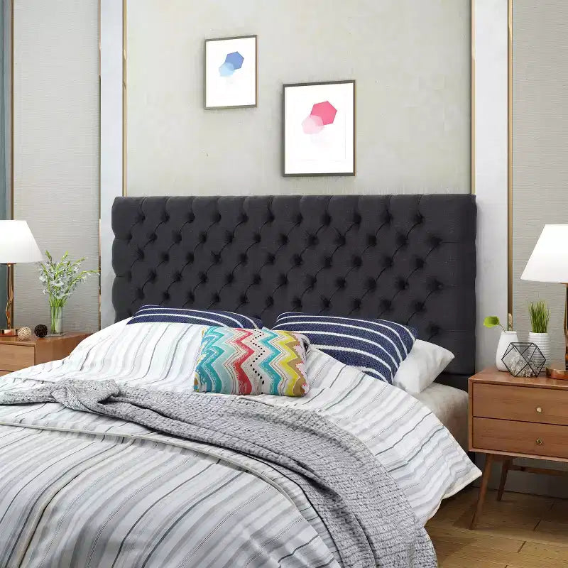 GDFStudio Brunet Contemporary Tufted Adjustable Upholstered Queen Headboard