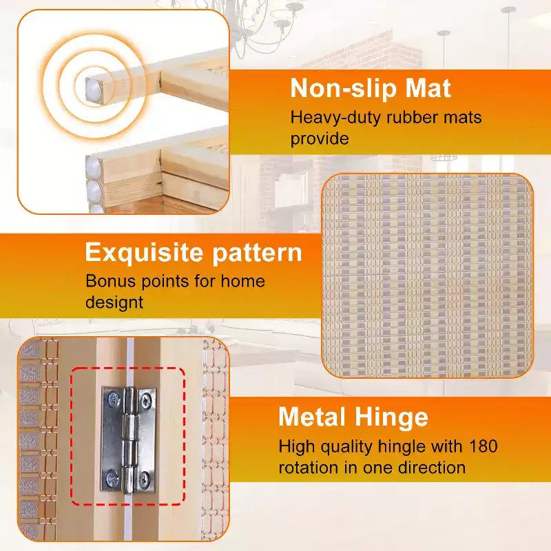 4/6 Panel Room Divider 6 Ft Tall Bamboo Portable Privacy Screen