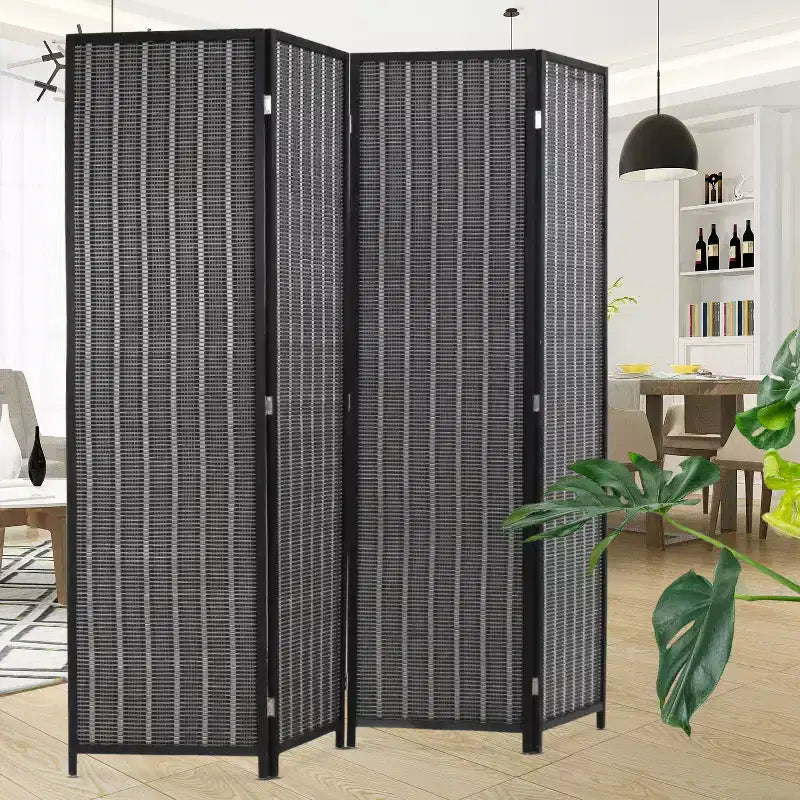 4/6 Panel Room Divider 6 Ft Tall Bamboo Portable Privacy Screen
