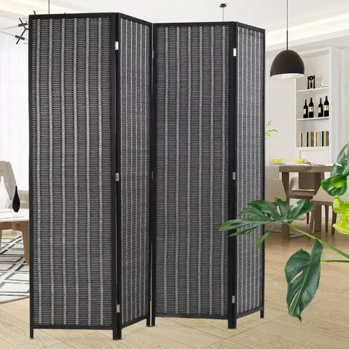 4/6 Panel Room Divider 6 Ft Tall Bamboo Portable Privacy Screen