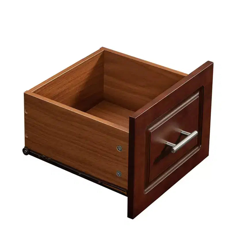 Brown Drop Leaf Wood Top 54 in. Kitchen Island Cart with 3 Drawers Locking Casters and Storage Shelves