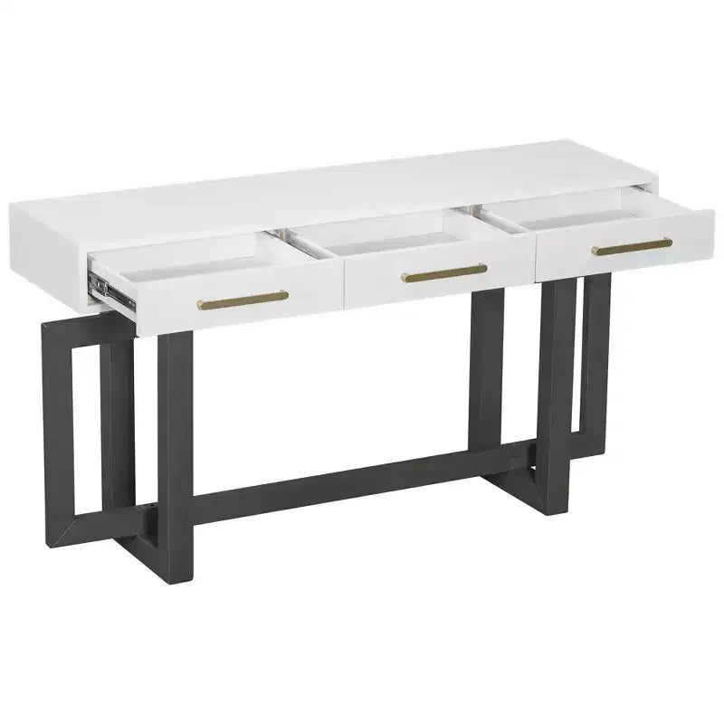 Modern Console Table with 3 Storage Drawers, 57 Extra Long Entryway Table for Entryway, Hallway, Living Room, Foyer