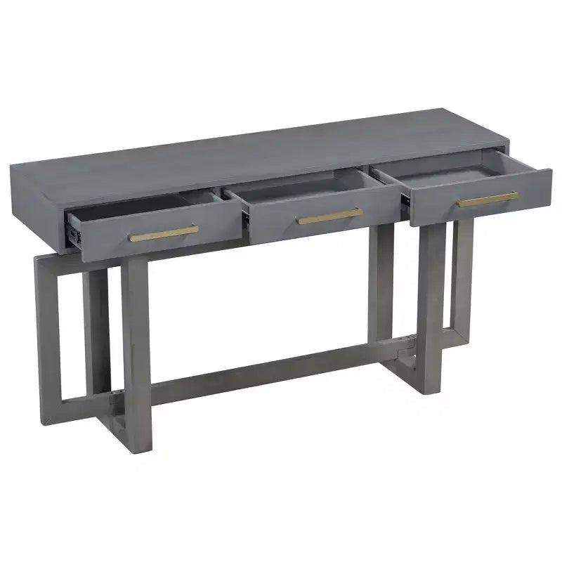 Modern Console Table with 3 Storage Drawers, 57 Extra Long Entryway Table for Entryway, Hallway, Living Room, Foyer