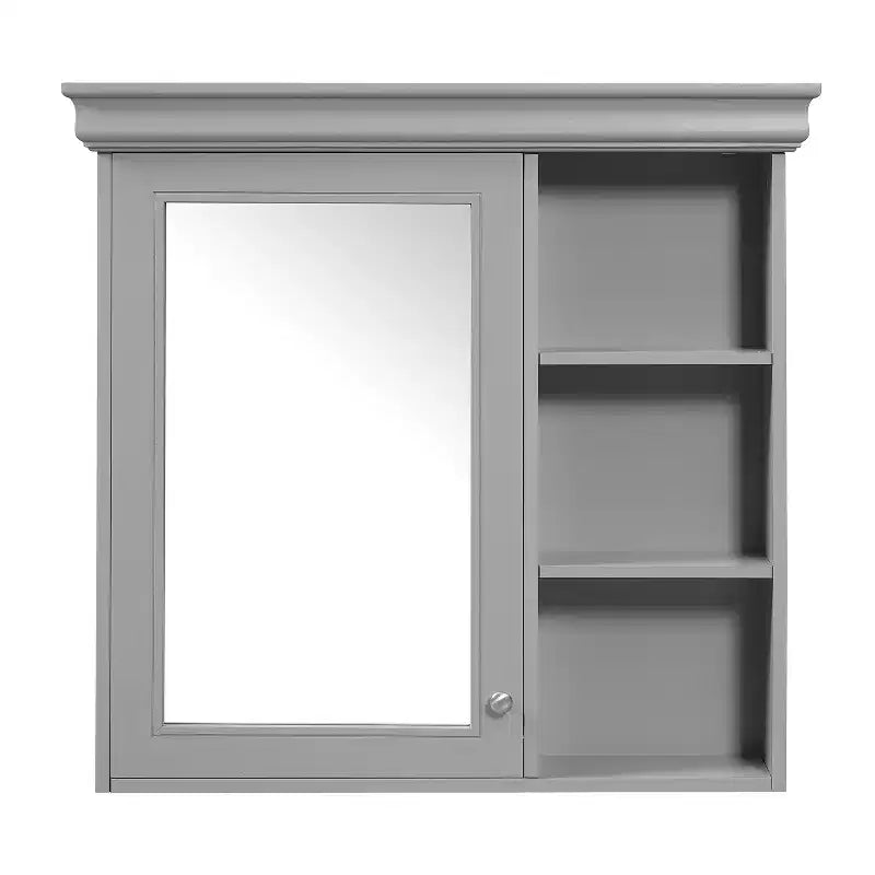 30 Modern Wall Mounted Bathroom Medicine Cabinet with Mirror and 3 Shelves