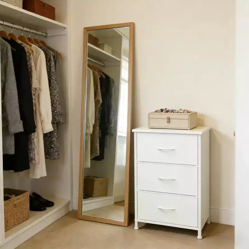 3-Drawer Dresser with Removable Fabric Bins for Bedroom, Living Room, Closet