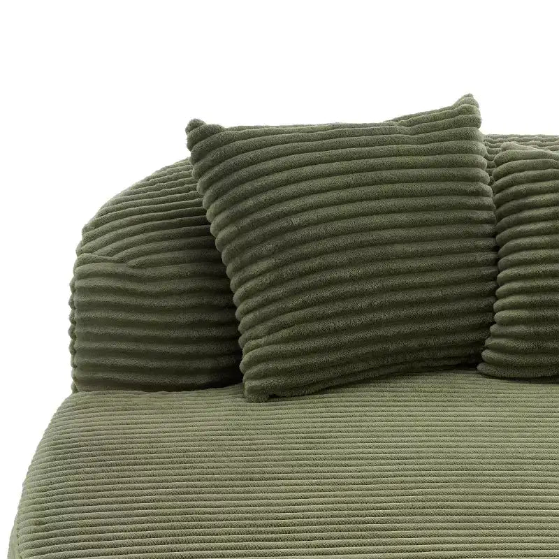 51 Modern Chaise Lounge Sofa Chair, Oversized Corduroy Boneless Sleeper Sofa Bed with 2 Pillows for Living Room or Apartment