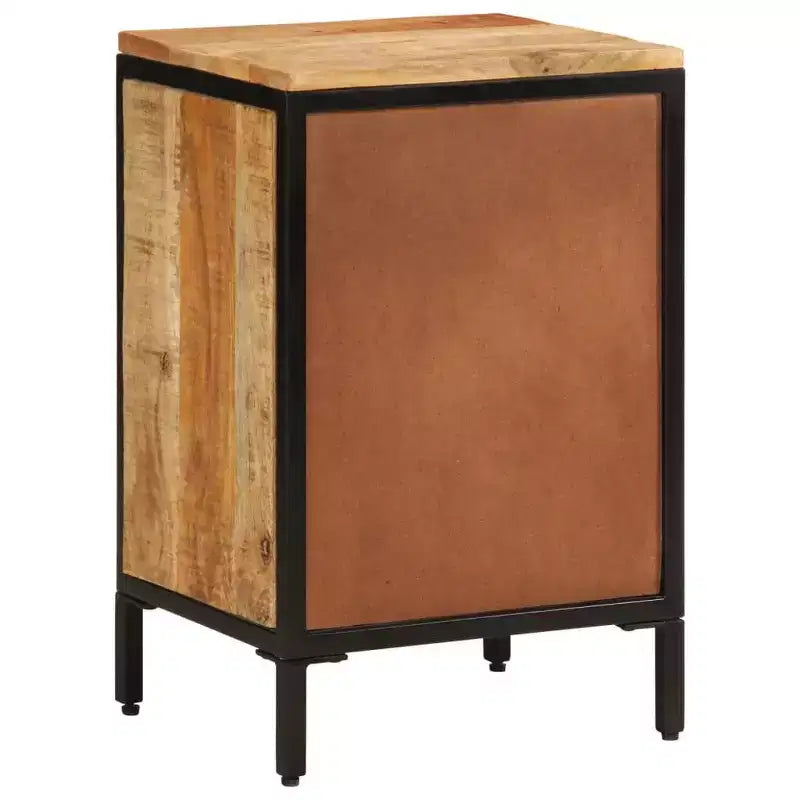 Mango Wood Bedside Cabinet, Natural Wood Color
