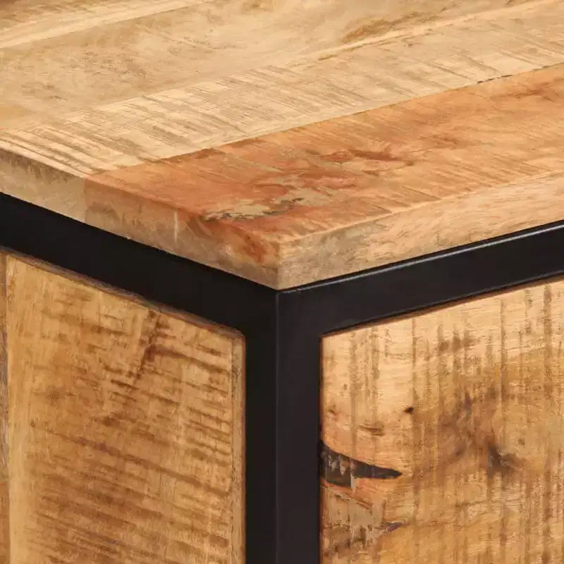 Mango Wood Bedside Cabinet, Natural Wood Color