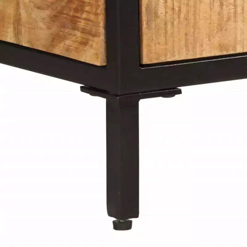Mango Wood Bedside Cabinet, Natural Wood Color