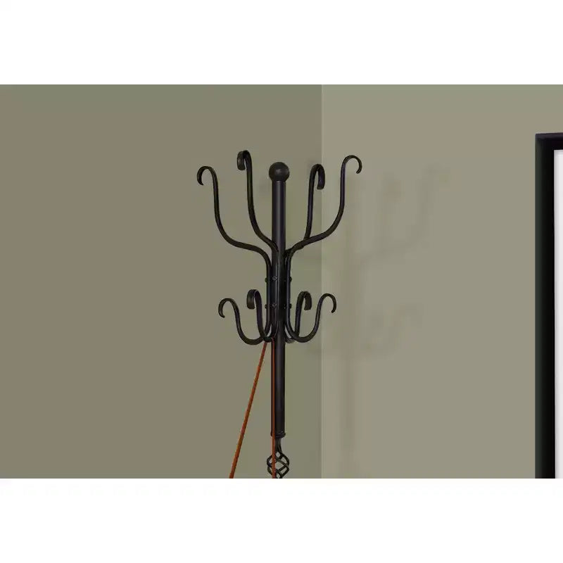 74 Metal Freestanding Coat Rack with 8 Hooks, Hall Tree for Entryway Bedroom