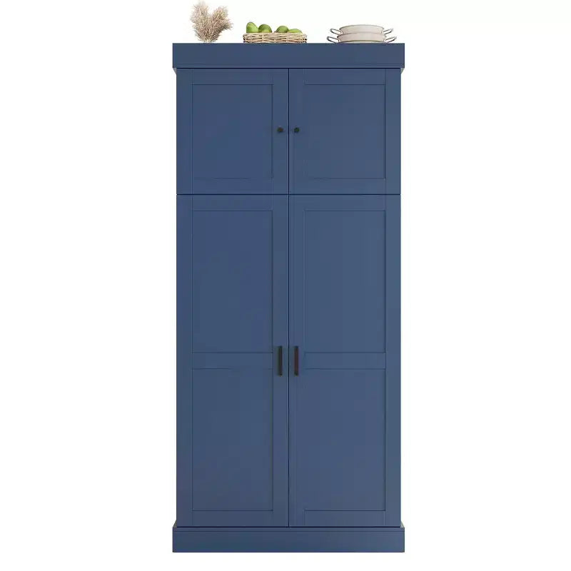 77H Freestanding Kitchen Storage Pantry, Large Dining Storage Cabinet Cupboard with Door Shelves and Adjustable Shelves