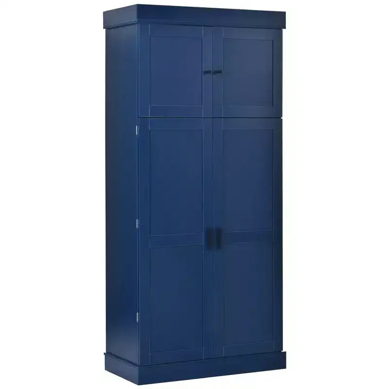 77H Freestanding Kitchen Storage Pantry, Large Dining Storage Cabinet Cupboard with Door Shelves and Adjustable Shelves