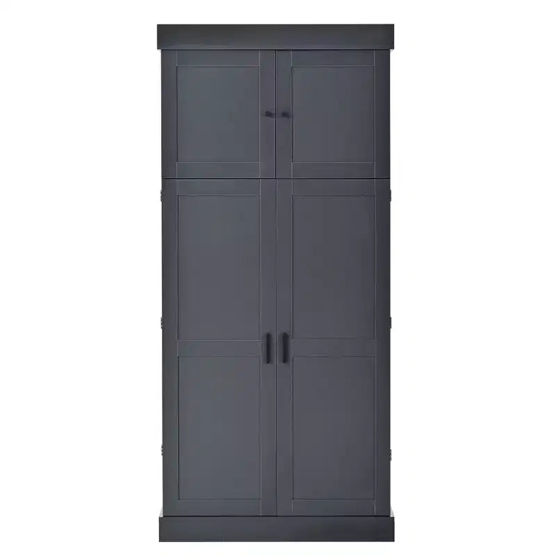 77H Freestanding Kitchen Storage Pantry, Large Dining Storage Cabinet Cupboard with Door Shelves and Adjustable Shelves