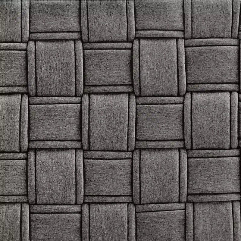 Walnut Finish Woven Upholstered Bench