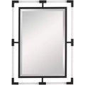 Uttermost Balkan Matte Black 28 x 38 Rectangular Wall Mirror