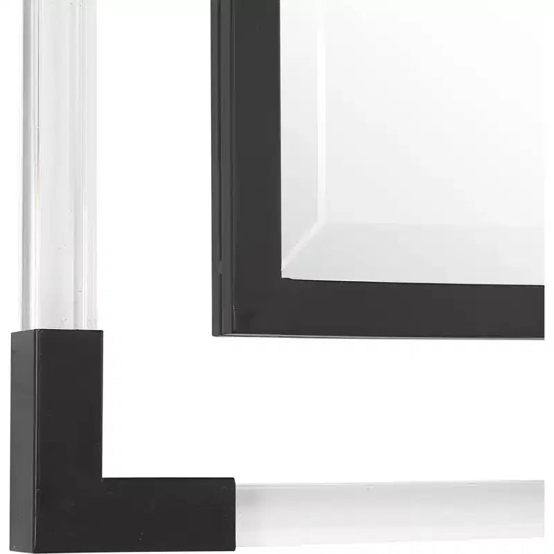 Matte Black 28 x 38 Rectangular Wall Mirror