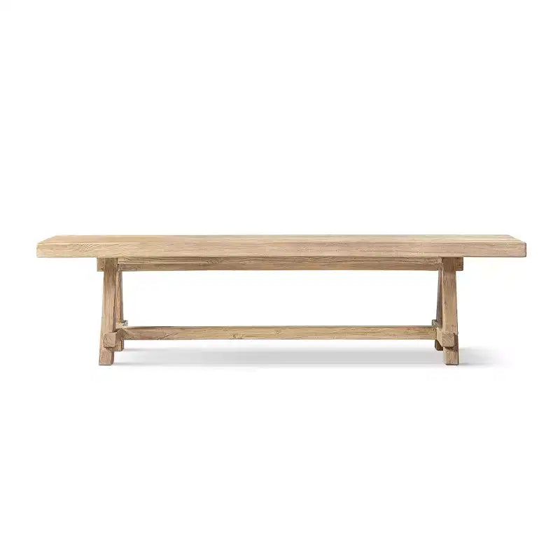 72 Reclaimed Elm Trestle Dining Bench