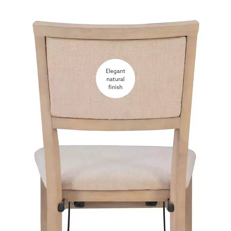 Set of 2 Claire Solid Wood and Upholstered Seat Folding Chairs Gray Wash - Linon