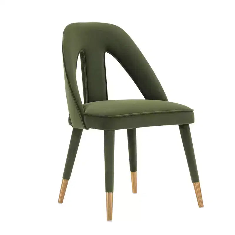 Neda Modern Velvet Upholstered Dining Chair - Manhattan Comfort