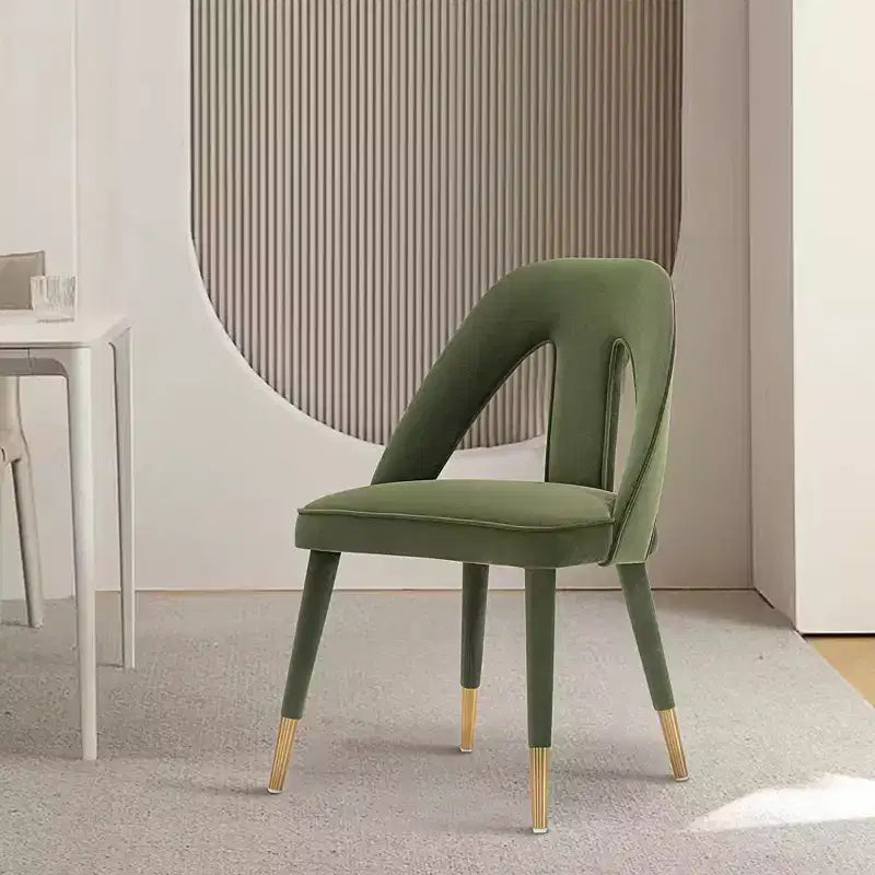 Neda Modern Velvet Upholstered Dining Chair - Manhattan Comfort