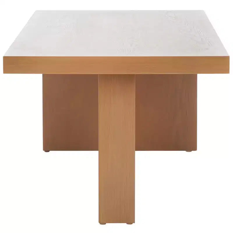 Modern Pinewood Coffee Table with Offset Legs