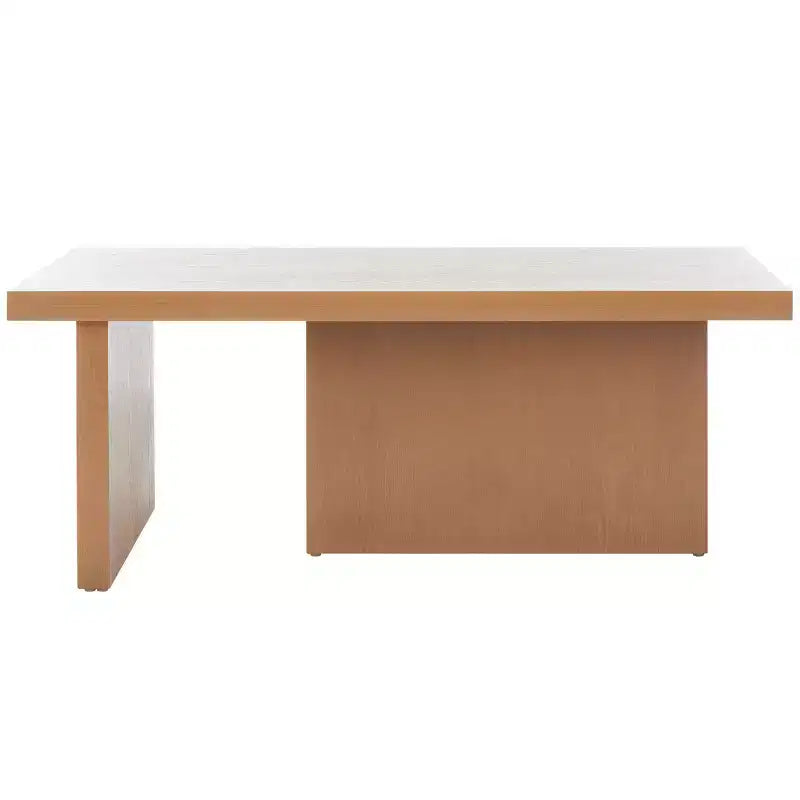 Modern Pinewood Coffee Table with Offset Legs