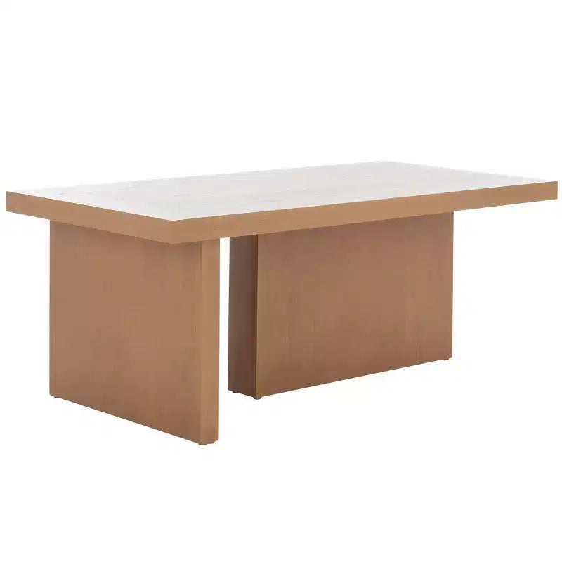 Modern Pinewood Coffee Table with Offset Legs