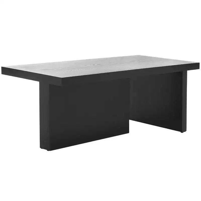 Modern Pinewood Coffee Table with Offset Legs