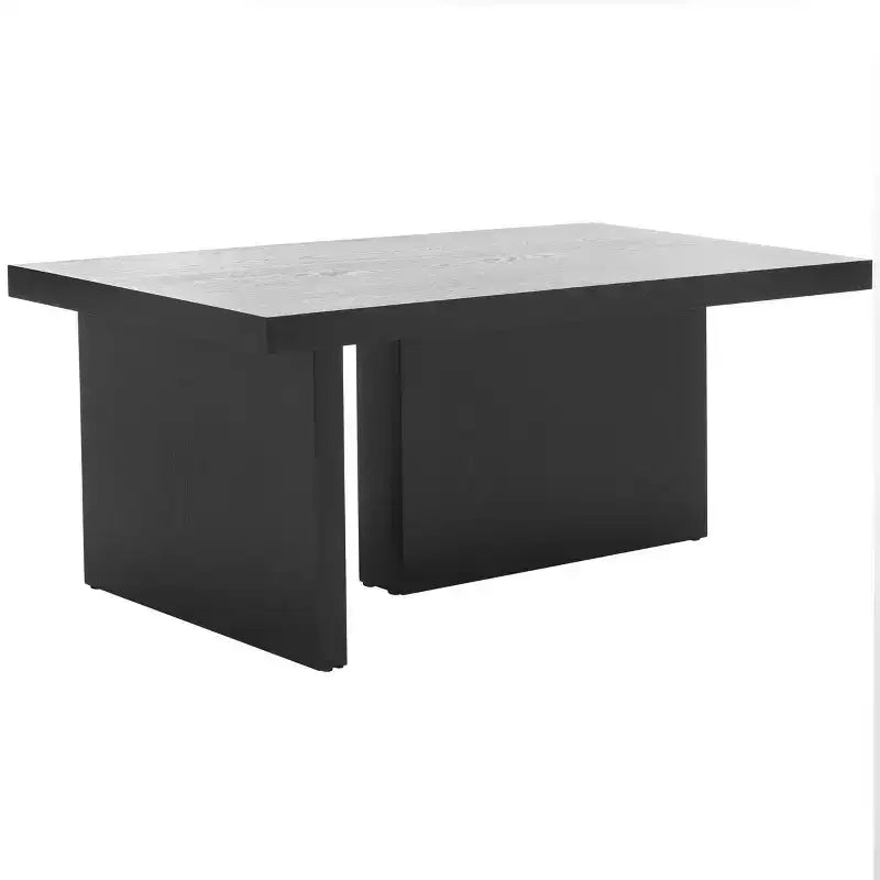 Modern Pinewood Coffee Table with Offset Legs