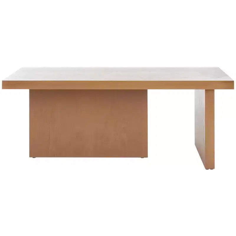 Modern Pinewood Coffee Table with Offset Legs