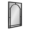 Lyla Metal Framed Arch Decorative Wall Mirror Black - Kate & Laurel All Things Decor